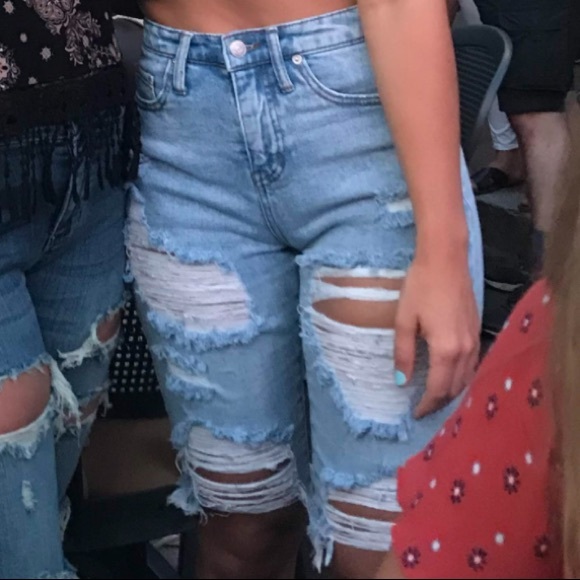 High Waisted Denim Shorts - Picture 6 of 6